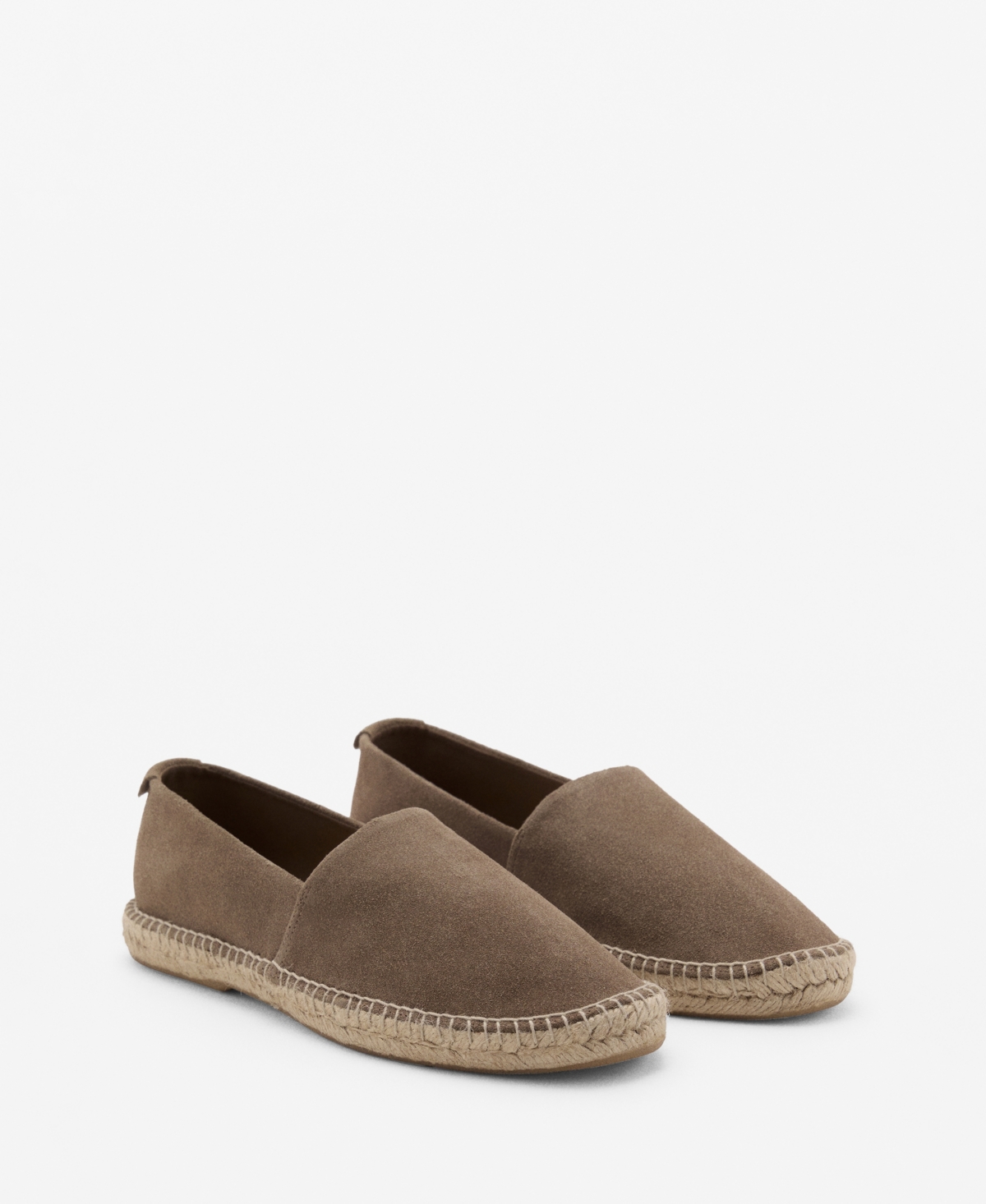 Mango Men's Jute Suede Espadrilles Shoe In Brown