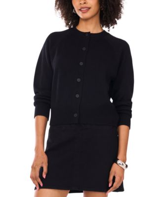 Vince Camuto - Women's Cozy Crewneck Raglan-Sleeve Cardigan Sweater