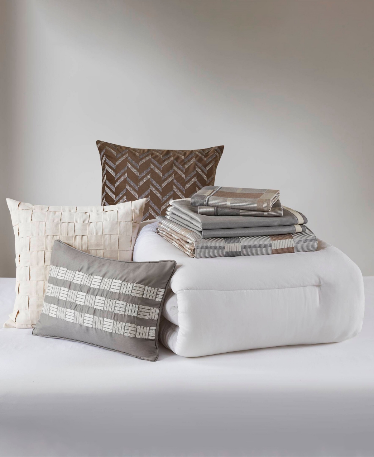 Madison Park Signature Prescott Jacquard Oversized Duvet Style 9-pc. Comforter Set, King In Multi
