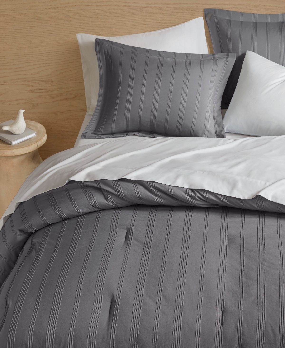 510 Design Logan Woven Striped 7-pc. Comforter Set, King In Gray