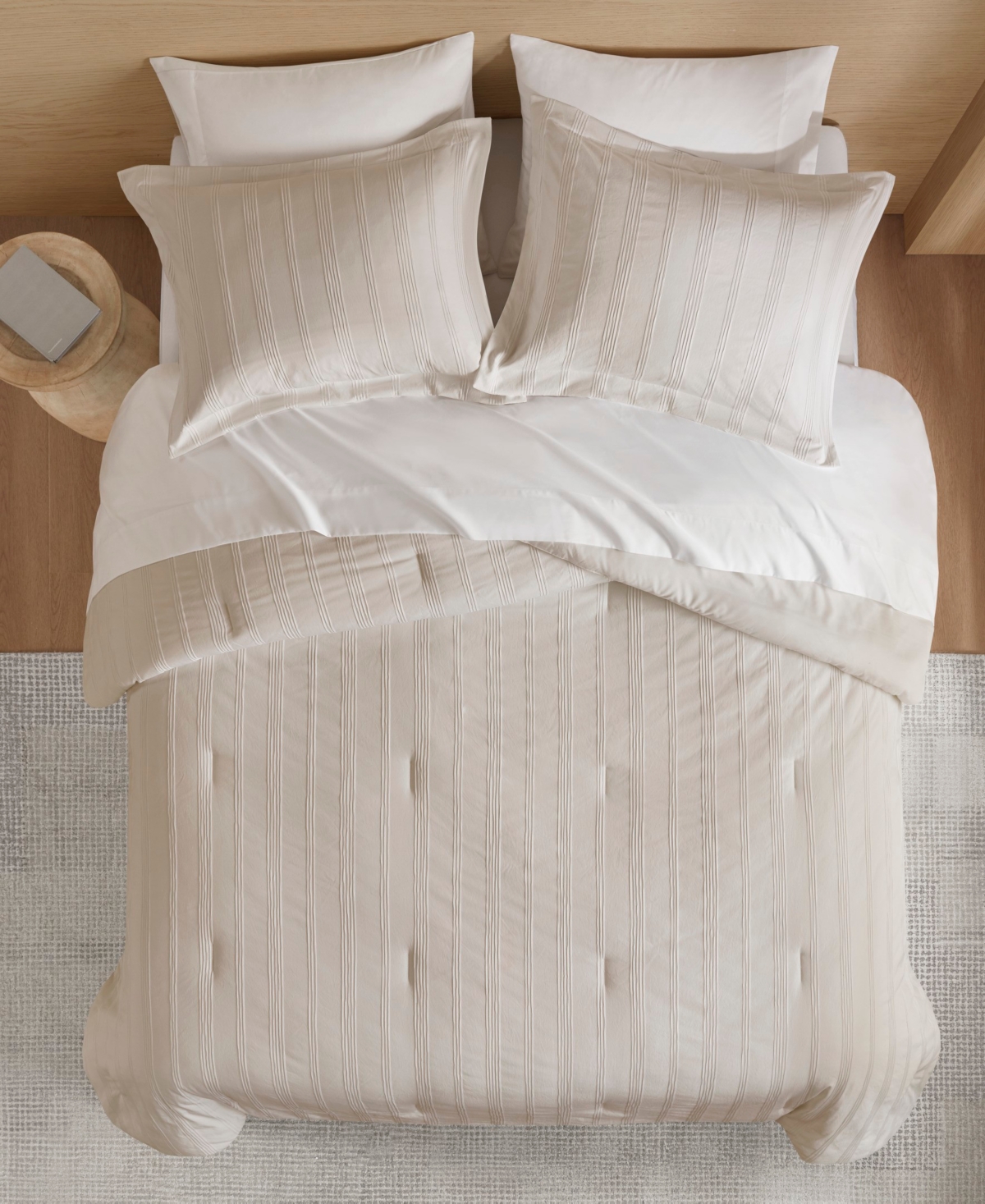 510 Design Logan Woven Striped 7-pc. Comforter Set, King In Neutral