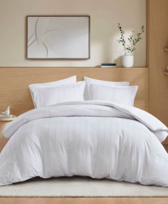 Logan Woven Striped 3-Pc. Duvet Cover Set, California King