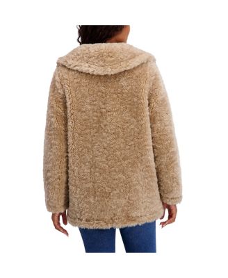 Women's Oversized Double Breasted Faux Fur Coat