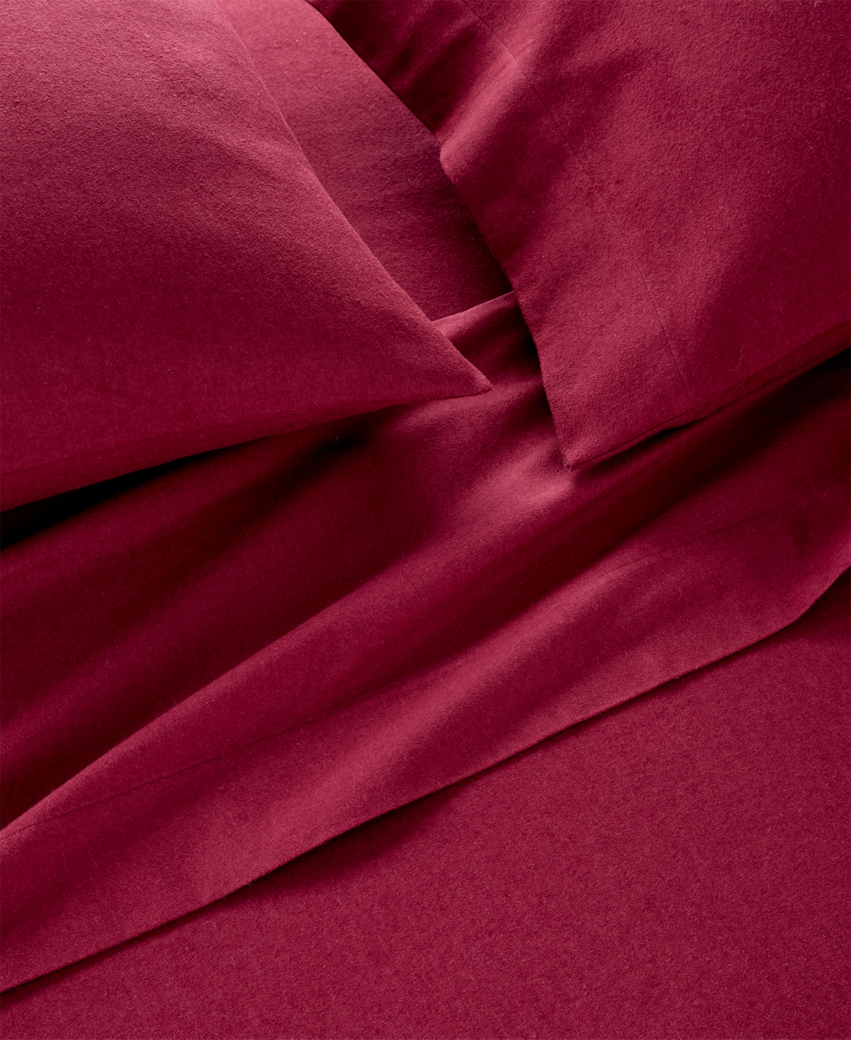 Charter Club Solid Flannel Cotton 4-pc. Sheet Set, Queen, Exclusively At Macy's In Red