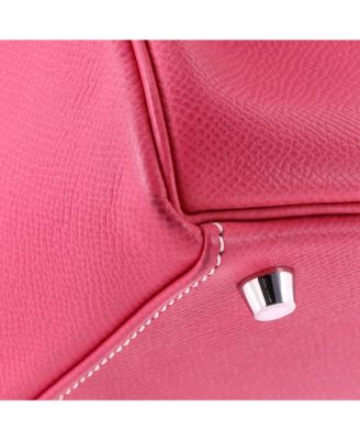Pre-Owned Hermes Kelly 32 Handbag Pink Epsom with Palladium Hardware
