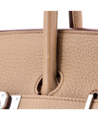 Pre-Owned Hermes Birkin 35 Handbag Light Togo with Palladium Hardware