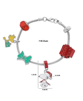 Snoopy & Woodstock Slide Charm Bracelet