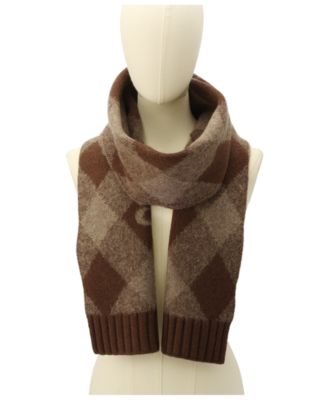 Argyle Knit Stretch-Fit Muffler