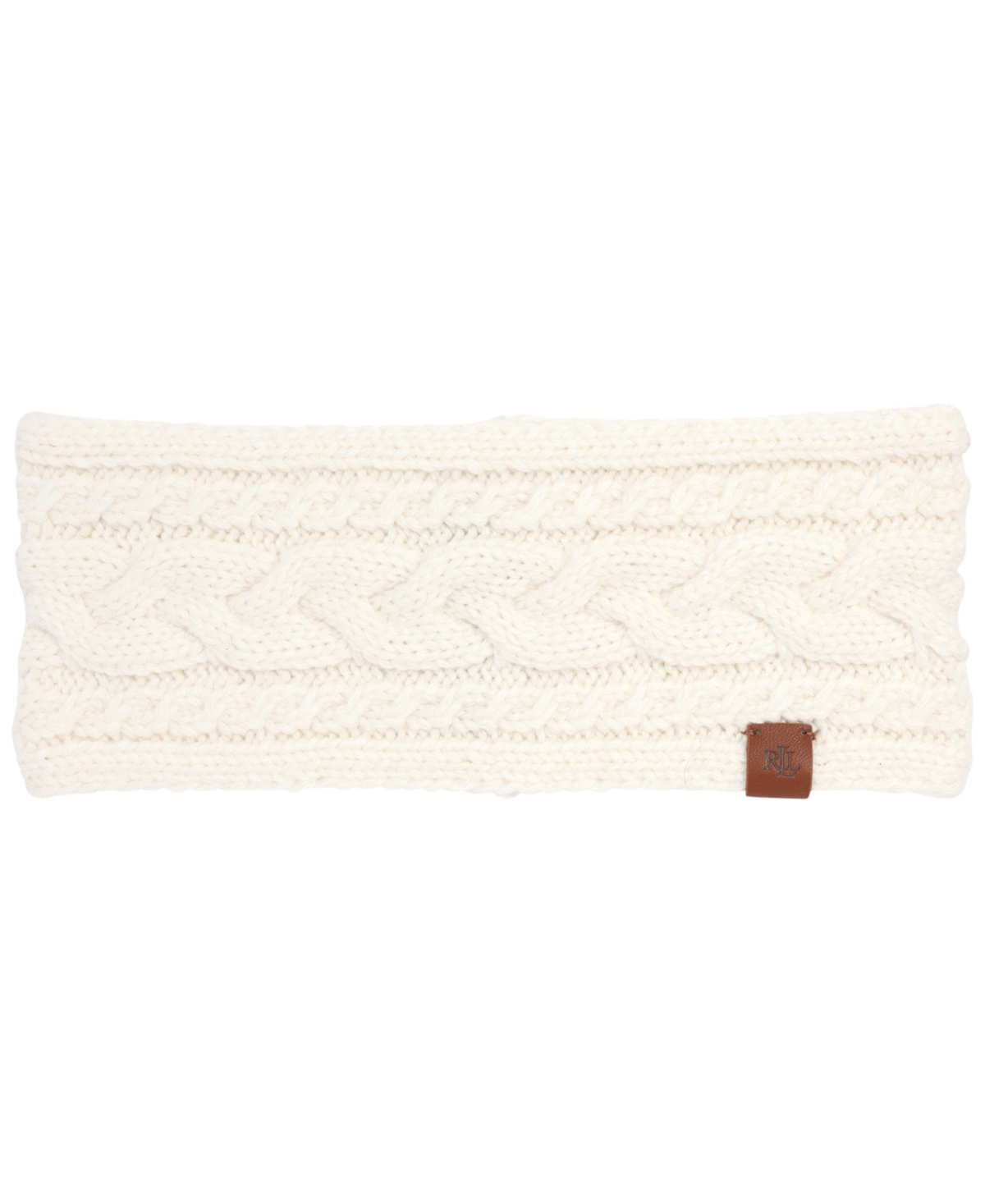Ralph Lauren Core Cable Headband In Brown