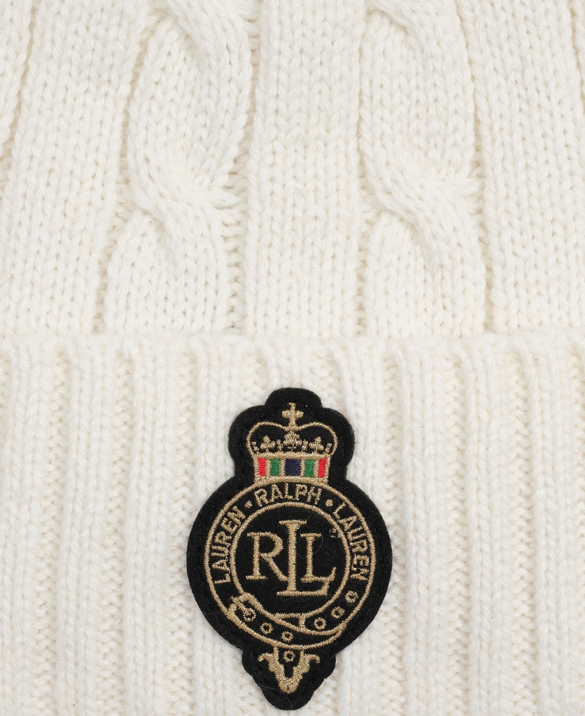 Lauren Ralph Cable Pom Beanie Hat