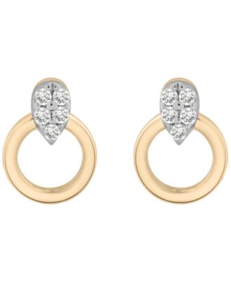 Wrapped - Diamond Stud Earrings (1/10 ct. t.w) in 14K Yellow Gold