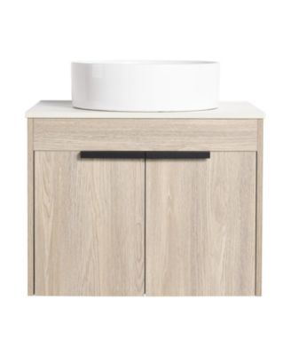Streamdale 24" Modern Design Float Bathroom Vanity With Ceramic Basin Set