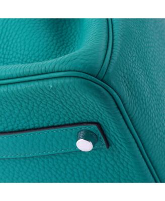 Birkin 35 Handbag Blue Togo with Palladium Hardware