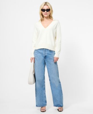 Women's Sloane Knit Collar V-Neck Sweater