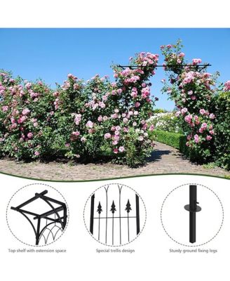 Outdoor Garden Arch Flowers Climbing Plants Trellis Metal Wedding Archway