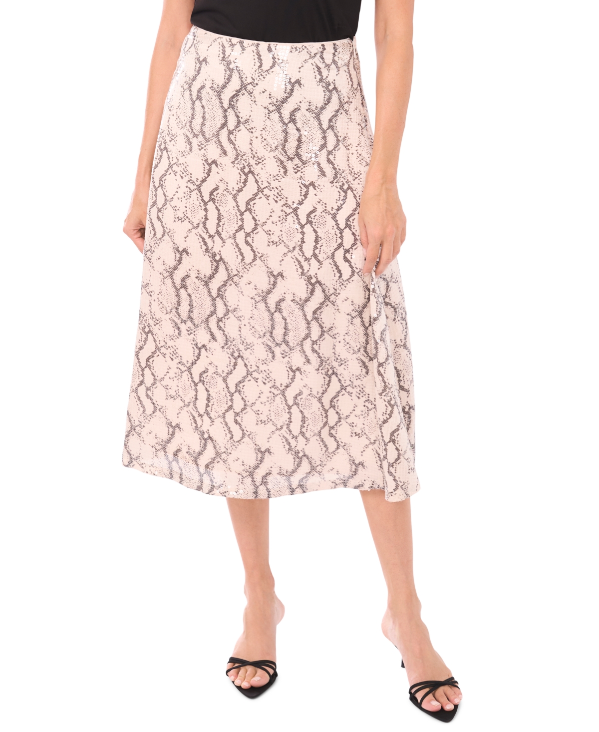 Vince Camuto Women's Bias Cut A-line Midi Skirt In White