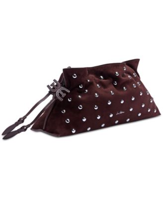 Poppy Oversized Leather Drawstring Clutch