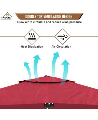 11 FT Square Cantilever Patio Umbrella without Base