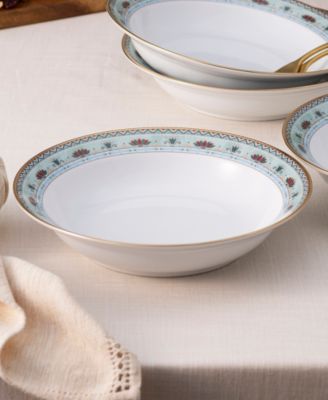 Serene Garden Set of 4 Rim Dinner Bowls, 10", 25 oz.