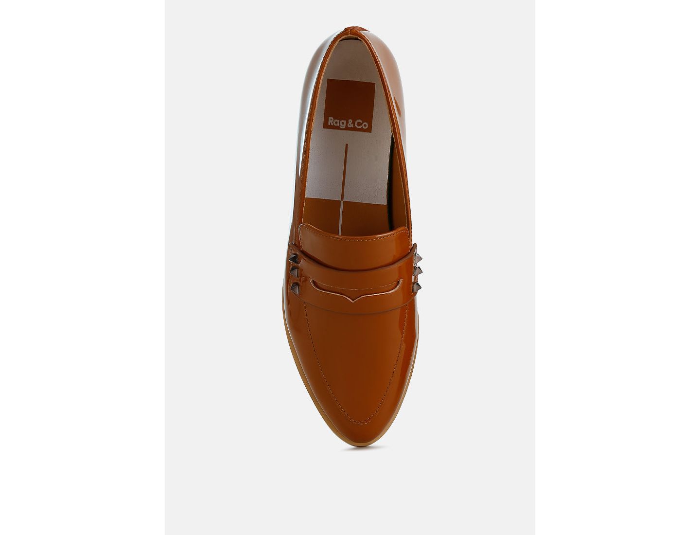 Женские туфли Rag & Co Noshiya Patent Pleather Penny, цвет: Бежевый / Хаки — фото 5