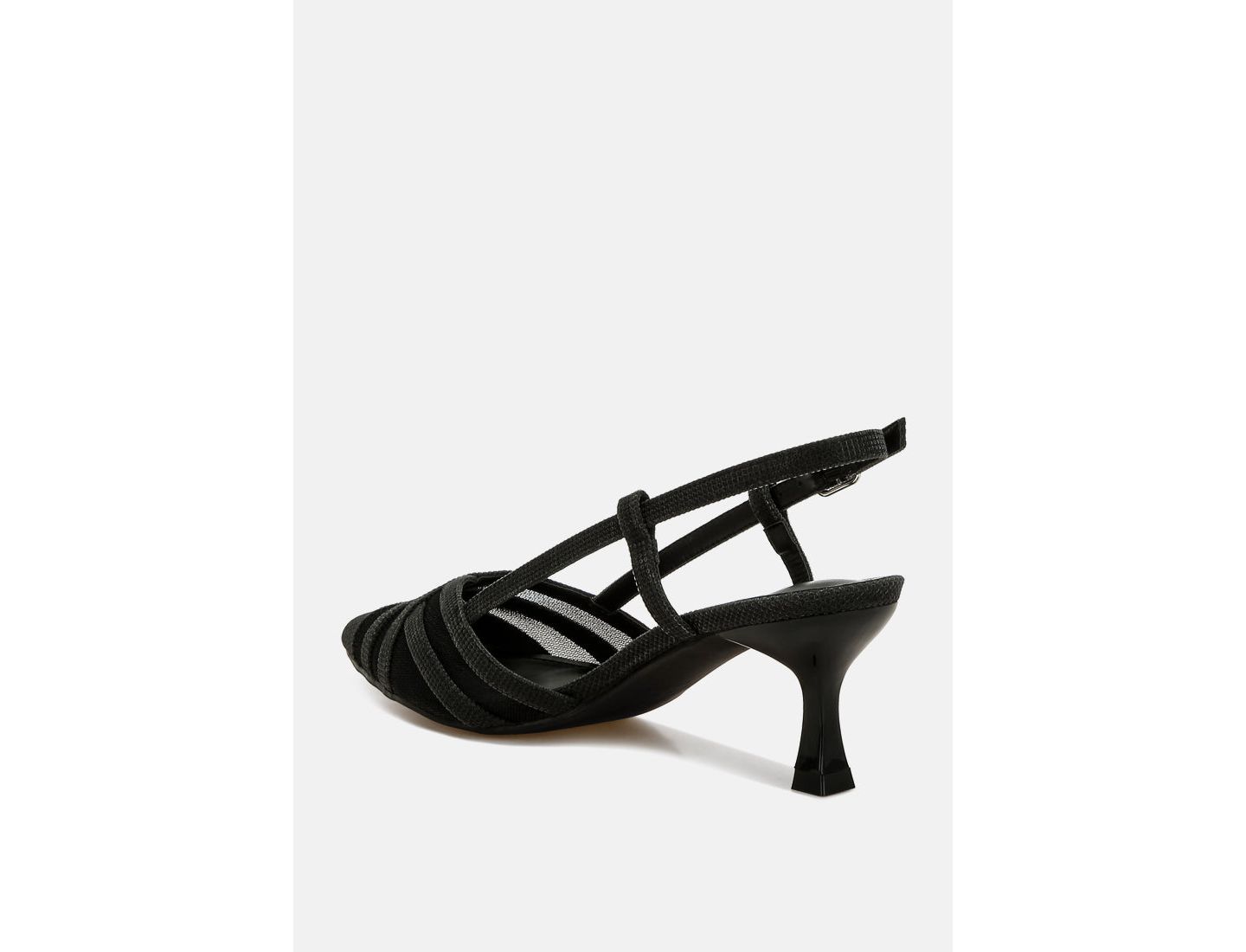 Женские сандалии London Rag Daldra Kitten Heel Slingback, цвет: Чёрный — фото 3