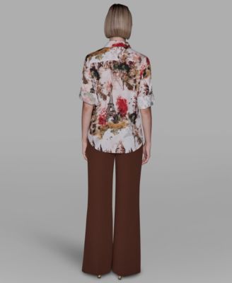 Women's Paris Print Top