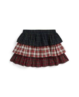 Girls' 2T-6X Plaid Tiered Skirt