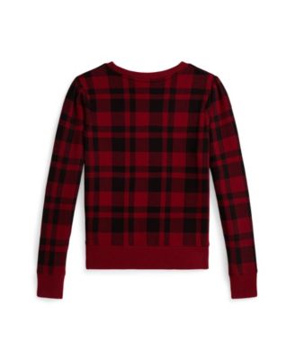 Girls' 7-16 Plaid Long-Sleeve Sweatshirt