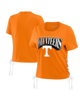 WEAR by Erin Andrews - Women'sTennessee Orange Tennessee Volunteers Side Lace-Up Modest Crop T-Shirt