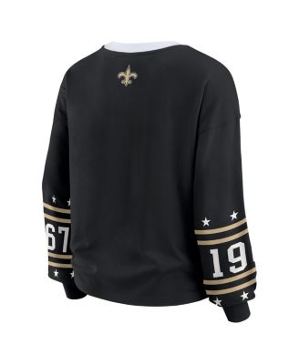 Women's Black New Orleans Saints Sport Long-Sleeve T-Shirt