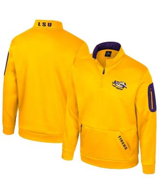 Colosseum - Men's Gold LSU Tigers Mainframe Quarter-Zip Fleece Jacket