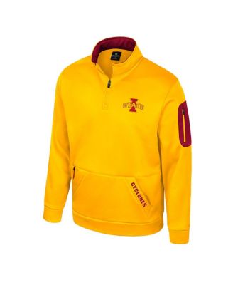 Men's Gold Iowa State Cyclones Mainframe Quarter-Zip Fleece Jacket