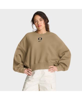 Nike - Women'sTan Oregon Ducks Oversized Phoenix 2-Hit Pullover Sweatshirt