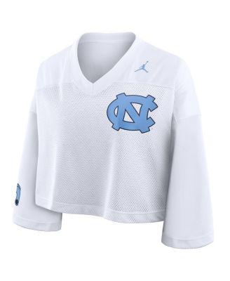Women's White North Carolina Tar Heels Cropped Mesh Dri-FIT Fashion Jersey