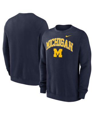 Nike - Men's Navy Michigan Wolverines Arch Pullover Sweatshirt