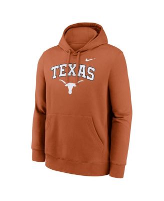 Men's Texas Orange Texas Longhorns Club Fleece Arch Pullover Hoodie