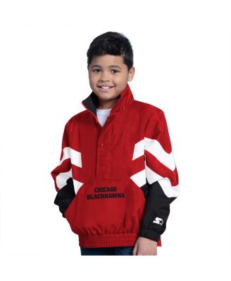 Starter - Big Boys and Girls&nbsp; Red Chicago Blackhawks Prospect Half-Zip Pullover Top