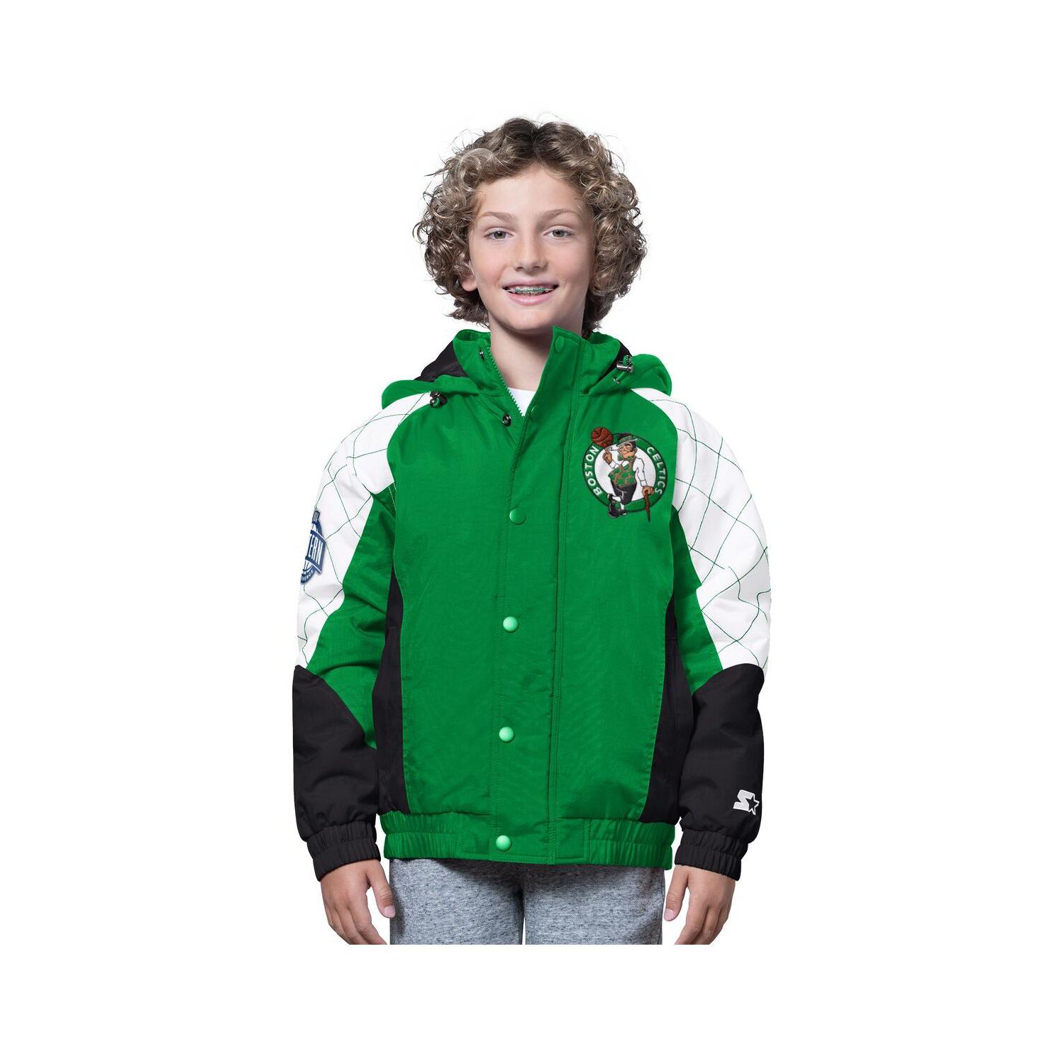 Big Boys and Girls Kelly Green/Black Boston Celtics All Time Pro Jr. Full-Zip Jacket