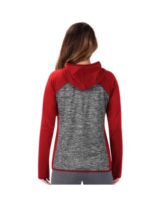 Women's&nbsp;Red Kansas City Chiefs Leslie Space Dyed Raglan Full-Zip Jacket
