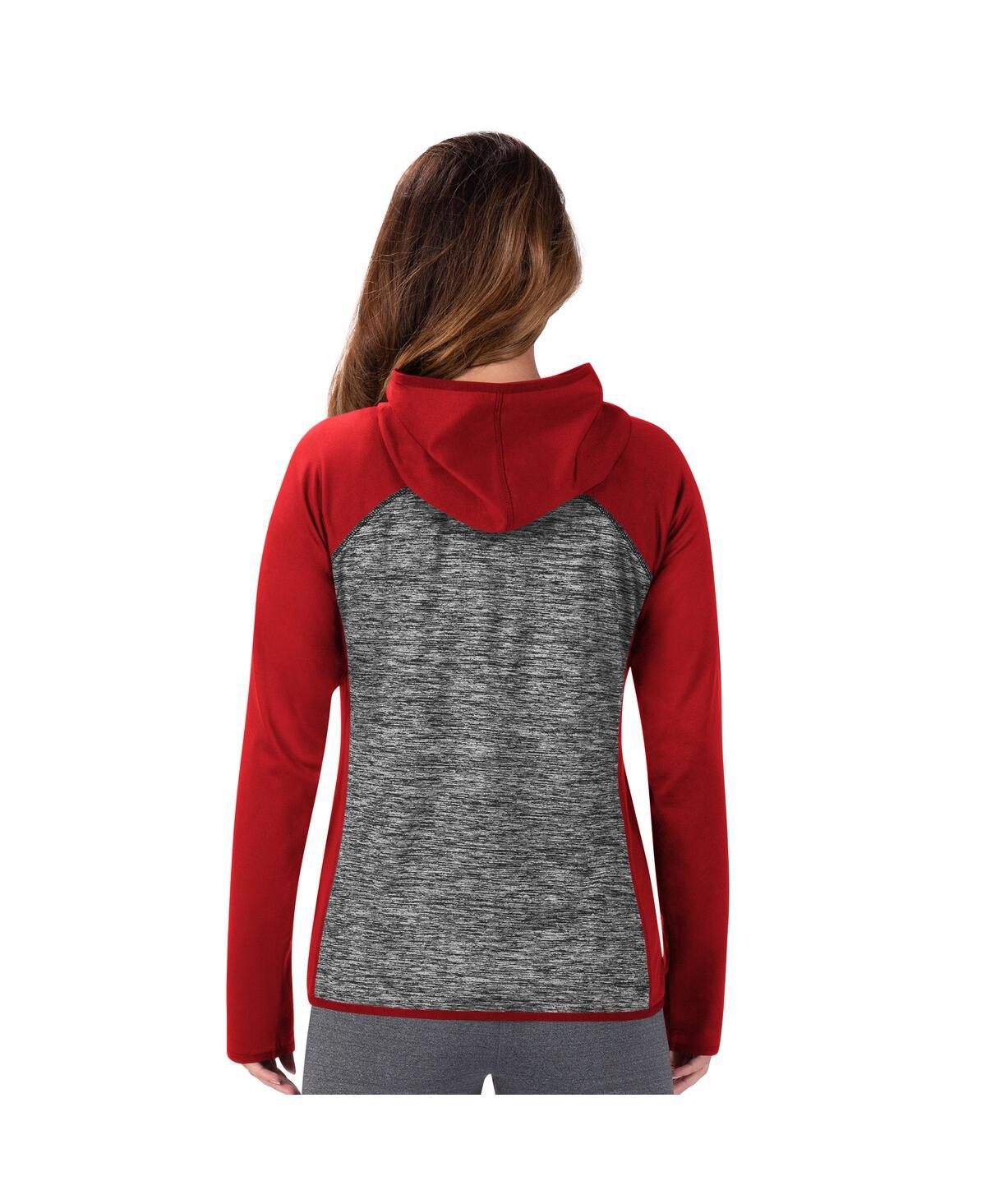 Msx by Michael Strahan Women's Red Kansas City Chiefs Leslie Space Dyed Raglan Full-Zip Jacket