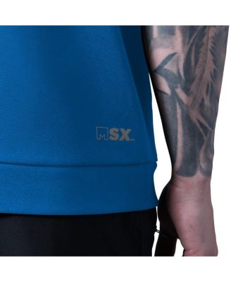 Men's Blue Detroit Lions Tri-Blend Rebound Sleeveless Hoodie