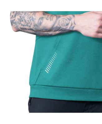 Men's Aqua Miami Dolphins Tri-Blend Rebound Sleeveless Hoodie