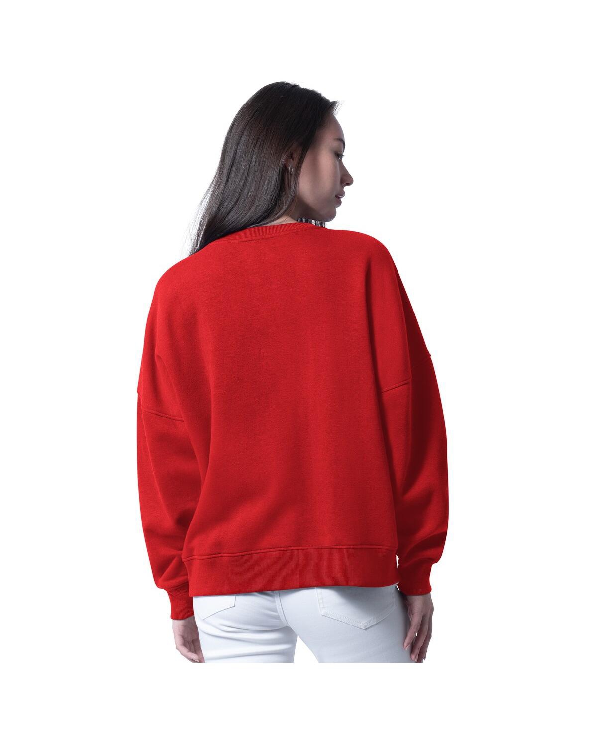 G-iii 4her By Carl Banks Women's Red Kansas City Chiefs Oversized Feud Sweatshirt In Red