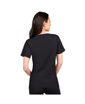 Women's Black Carolina Panthers Super-Slim Lightweight Winning Crew T-Shirt