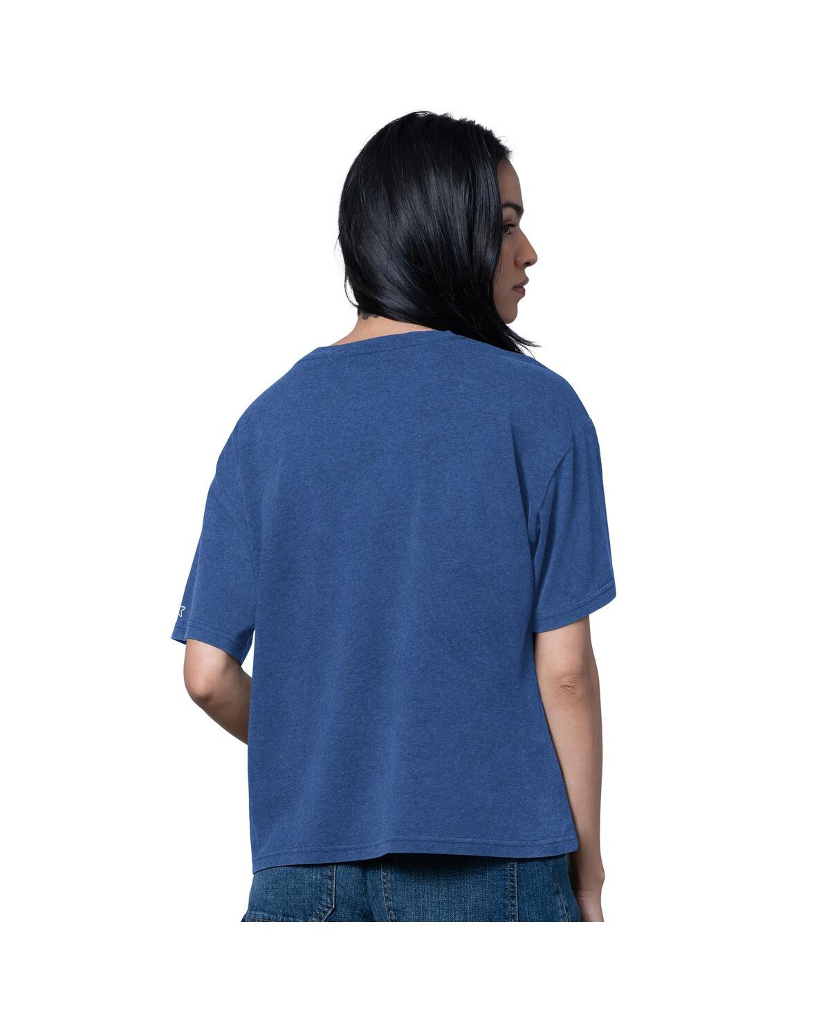 Starter Women's Heather Royal Denver Broncos Oversized Hall of Fame T-Shirt