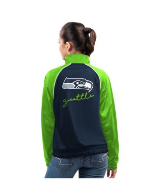 Women's College Navy Seattle Seahawks Replay Full-Zip Track Jacket