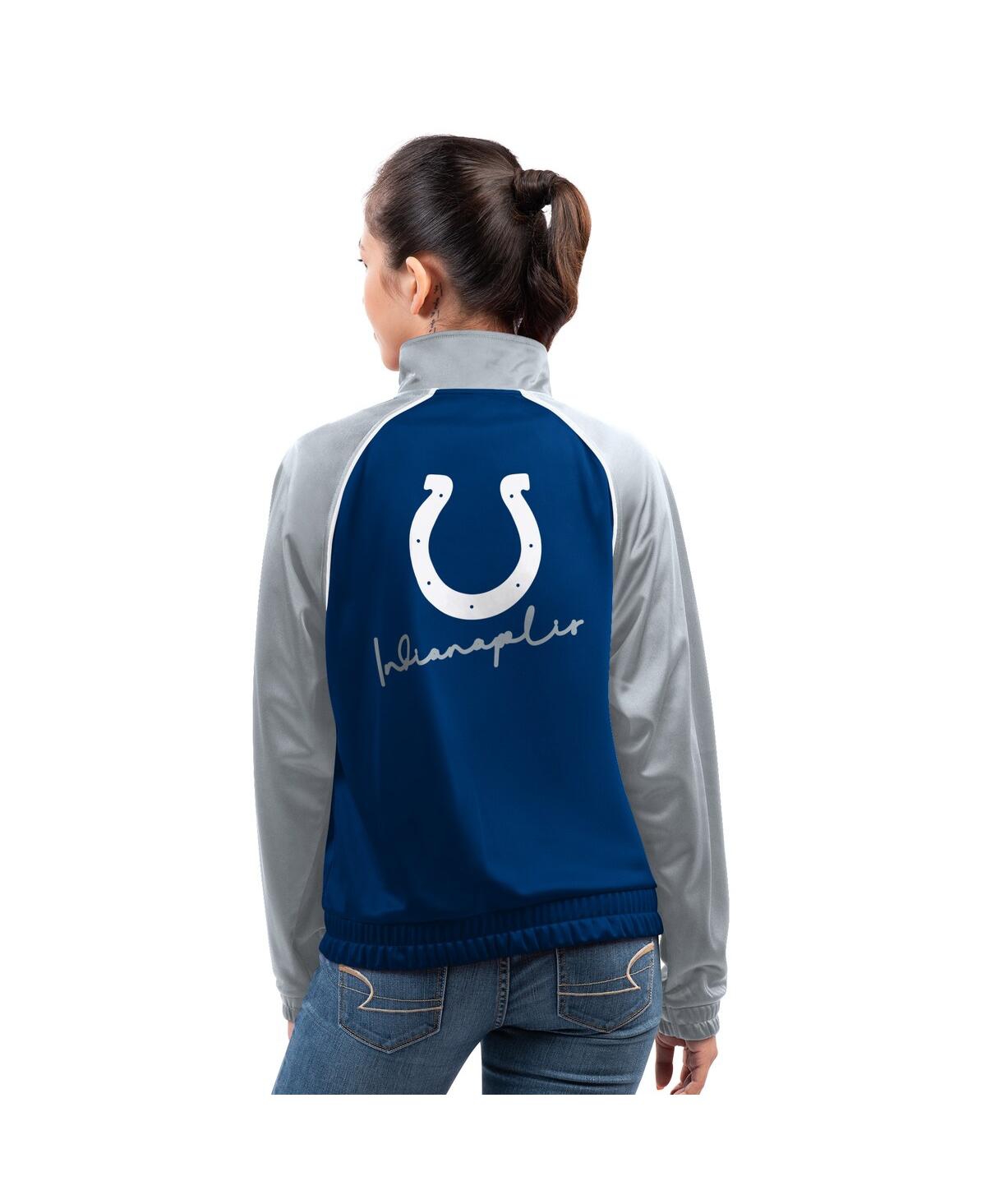 G-iii 4her By Carl Banks Women's Royal Indianapolis Colts Replay Full-zip Track Jacket In Multi