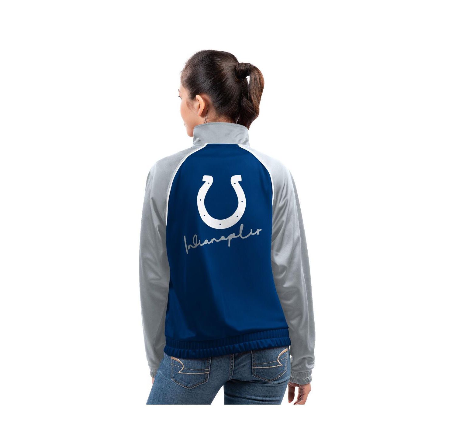 Women's Royal Indianapolis Colts Replay Full-Zip Track Jacket