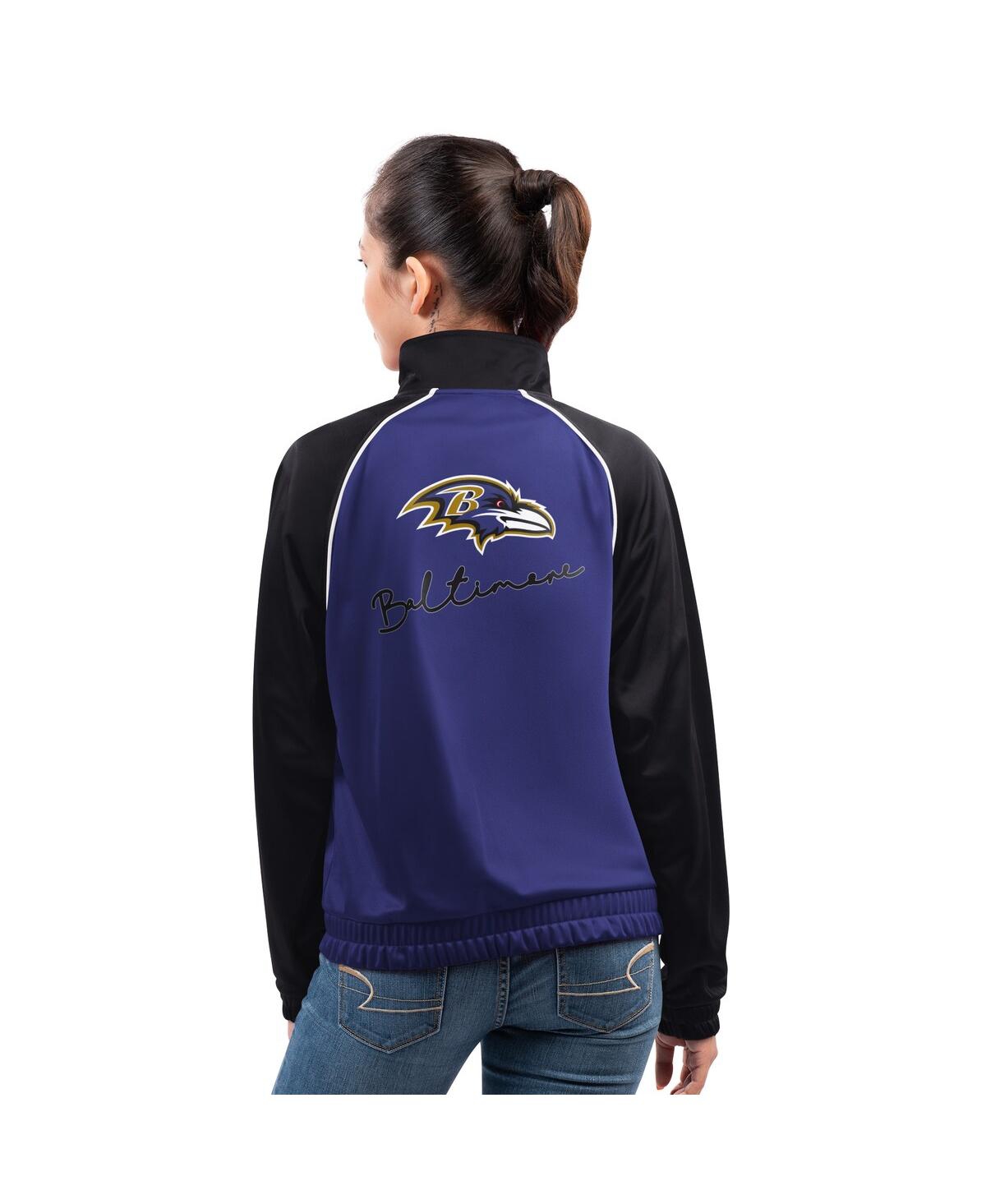 G-iii 4her By Carl Banks Women's Purple Baltimore Ravens Replay Full-zip Track Jacket In Blue
