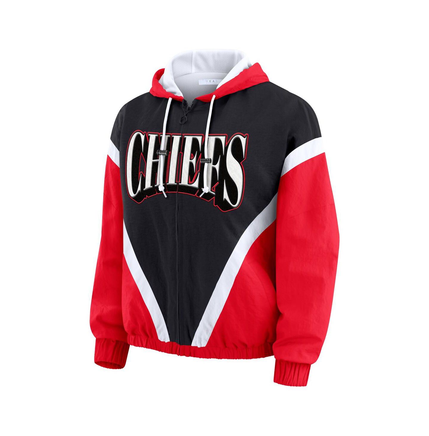 Женская куртка WEAR by Erin Andrews Red/Black Kansas City Chiefs Plus Size Retro Crinkle Full-Zip Windbreaker — фото 2
